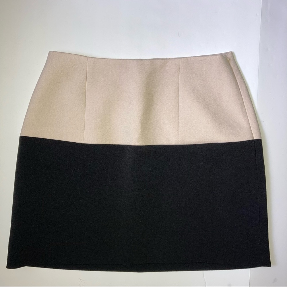 Kate Spade | Mini Skirt Color Block Cream Black, size 8